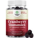 Natural Cranberry Gummies para mulheres e homens - Força extra delicioso antioxidante Cranberry Chews para Urinary Tract Saúde Rim Suporte Bexiga & Saúde Imune - Vegan Gluten & Gelatina Grátis