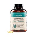 NatureWise Extra-Forte Omega 3 Fish Oil Supplement - 1000mg por serviço - 600 EPA & 400 DHA e Vitamina E - Suporte para saúde do coração e cérebro - sabor limão, GMO-Free - 180 Softgels[3-Month Supply]