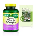 Sprin Val-Ley Super Vitamina B-Complexo Comprimidos Suplemento dietético Tamanho do valor, 250 contagem (mais de 8 meses de fornecimento) + exclusivo Vtmx Guia Vitamina (2 itens)