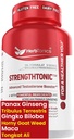 Herbtônicos Testosterona suplemento de suporte para homens - coreano Panax Ginseng & Tribulus Terrestris - Suporta energia saudável, força & resistência - 60 Cápsulas Vegan