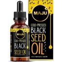 Maju Superfoods Black Seed Oil - 3 vezes TQ, frio, Tamanho de viagem, 100% Turco Black Cumin Seed Oil, Líquido Puro Blackseed, Garrafa de vidro, 2 Oz
