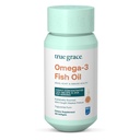 True Grace Omega-3 Fish Oil - 180 Softgels - 1400 mg EPA + DHA - Cérebro, Coração, Joint & Imune Health - Orgânico, Gluten Free, Soy Free