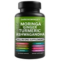 Curcumin curcumin Moringa suplemento Ginger Boswellia Saffron - Suplementos de apoio conjunto para mulheres e homens com Ceilão Canela, Cereja Tart, Quercetin Alho Nettle Santo Basil - 120 Conde