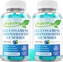 Gummies de condroitina glucosamina, suplemento de suporte conjunto de força extra com HSH e Elderberry, suplemento de apoio conjunto para adultos, homens e mulheres, sabor de mirtilo, 120 contagem