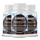 Suplementos de ácido hialurônico, 850mg de ácido hialurônico dietético de alta biodisponibilidade - Suporte conjunto avançado com Colágeno hidrolisado, Açafrão, Glu-cosamina, HSH, Vitamina C – 30 comprimidos (Pacote de 3)