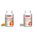 Fórmulas Jarrow Quercetin 500 mg-Bioflavonoid-Quercetin Suplemento dietético-200 Servings -Suporta função celular saudável & equilíbrio de zinco 15 mg-100 Servões -Inclui cobre-essencial Mineral