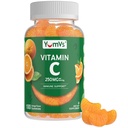 Pastilhas de vitamina C para adultos - 250 mg Goma de vitamina C - pastilhas de vitamina C VIT - Suplemento de suporte imunológico - Kosher sabor laranja, Halal, sem glúten (100 contagem)