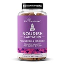Suplemento de lactação nutrish - Suporte pós-parto para fluxo de leite saudável e produção - Cápsulas de feno-grego para mulheres com cardo de leite, Sementes de funcho & Moringa orgânica, 60 Cápsulas Macio Vegan