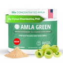 Amla Powder & Decaf Green Tea Superfood Supplement, 20x Ultra concentrado Amla, Apoio Antioxidante, Feito com chá Oolong e Groselhas indianas, Orgânico, Vegan, Decaf, 30 Servings