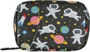 Espaço de viagem Galaxy Astronauts caixa de pílulas 7 dia caso saco de pílulas viagem saco organizador com zíper portátil caso semanal tamanho compacto para suporte de suplementos de vitamina