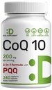 COMPLEMENTO DEAL CoQ10 200mg com PQQ 200mcg, 240 Cápsulas Veggie □ Complexo de Coenzima Q10 Biodisponível Suporta Coração, Energia e Saúde do Cérebro