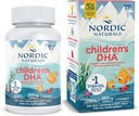 Naturals nórdicos DHA de crianças, morango - 360 Mini geles macios mastigáveis para crianças - 250 mg Omega-3 com EPA & DHA - Desenvolvimento do cérebro e função - Não-GMO - 90 Servings