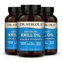 Dr. Mercola Antárctico Krill Oil Dupla Força - 2.000 mg - Omega-3 Suplemento com EPA & DHA - Suporta Cérebro, Coração, Joint & Saúde Imune - GMO-Free & Gluten-Free - 270 Cápsulas (90 Servings)