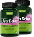 Herdmood Silymarin Milk Thistle Liver Detox Cápsulas para Fatty Liver, Alcachofa y Cardo Mariano con Silimarina para el Higado Graso, Liver Cleanse Detox & Repair Formula w/Artichoke Extract. 240Contar