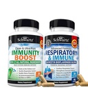BioSchwartz Suplemento de suporte respiratório e imunológico do pulmão com Quercetina (1 Mês de Fornecimento) Mais 17 em 1 Suplemento de suporte imunológico com antioxidantes (1 Mês de Fornecimento)