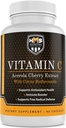 Acerola Cereja e Citrus Bioflavonoides Suplemento vitamina C - Suprimento Antioxidante Saúde, Imune Booster - Vegan, Orgânico - 90 Cápsulas, 90 dias Suprimento