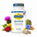 Levitox - Suplemento de Detox do fígado de cardo de leite com raiz de dente de leão e extrato de alcachofra - Suporta saúde do fígado, metabolismo e digestão - 60 Cápsulas