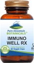Pure Mountain Botanicals Immuno Well RX - Kosher Caps com Astragalus Echinacea Alho Maitake Shiitake Mushroom Honeysuckle & Beta Glucan