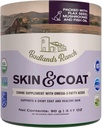 Badlands Rancho - Pele & casaco Canino Suplemento w/Omega-3 ácidos gordos, Org. Ingredientes, Antioxidante Topper, Nurish Coat & Patas, Joint, Suporte Revestimento brilhante & Pele saudável por Katherine Heigl (30 Scoops)