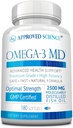 Omega-3MD - óleo de peixe EPA & DHA - melhorar a saúde cognitiva - 1 garrafa - fornecimento de 3 meses