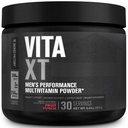 Fábrica Jacked Vita XT desempenho pó de vitamina - pó de multivitamina diária para homens com KSM-66 Ashwagandha, Fibra Prebiótica, Vitamina A, C, D, K, B6, B12, & More - Fruit Punch, 30Sv