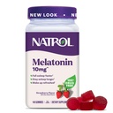 Natrol Melatonina Gummies, Suporte ao Sono para Adultos, Melatonina 10 mg, 140 Strawberry-Flavored, Até 70 dias
