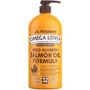 Petsmont Omega Love+ Wild Alaskan Salmon Oil para cães Fórmula 32 oz - Peixe Omega Liquid Pump Gatos Suporta Função Conjunta Imune Coração Saúde Suplemento Alimentar Animais de estimação Natural EPA DHA Fatty Acids