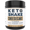 16oz Cheesecake Keto Replacement Shake - Low Carb Keto Protein Powder Mix, High Fat Protein Agitar com MCTs de pó de óleo de coco, Colágeno Peptídeos e Queijo Creme Real EUA - 2 carboidratos líquidos