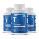 Elementos essenciais Suplemento de saúde masculina - Apoio muscular e saúde T com DIM, Ashwagandha, Shilajit, Mais □ T-Hero 60 Cápsulas Vegan (3-Pack)