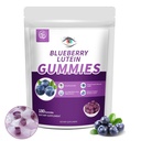 Blueberry Lutein Eye Vitaminas Gummies com 180 contagem - 3 mês de fornecimento, Vegan Eye Health Suplemento para crianças e adultos, Lutein Gummies para visão Clarity e Blue Light Support