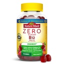 Natureza Made Zero Sugar Energy Vitamina B12 Gummies 1000 mcg por serviço, B12 Vitaminas, Apoio ao metabolismo energético, Aspartame Livre, 110 Gummies de açúcar livre, 55 fornecimento de dia