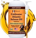 Natural Dog Company Coldwater Atlantic Salmon Oil for Dogs (16 onças) - Senior Dog Fish Oil Supplement with Omega 3, Easy to Digest for Senior Dog Fish Oil, Liquid Dog Fish Oil Joint Support Supplement