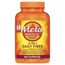 Metamucil Psyllium Husk Fiber Supplement, 3-em-1 para a saúde digestiva, planta baseada, 160 contagem, pacote de 2