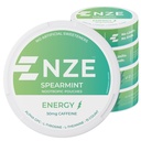 Pouches Nootrópicos de Cafeína NZE (Spearmint) - Pouches de Energia com 50mg de Cafeína, Alpha GPC, L-Tirosina & L-Teanina sem Açúcar ou Adoçantes Artificiais - 15 Pouches Por Can - 5 Pack