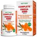 Natura Complete Omega 3-6-7-9, Pure Sea Buckthorn Oil, European Quality, from Unrefined, Cold Pressed Whole Sea Buckthorn Wild Berries - 1.200mg - 2 Garrafas
