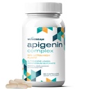 Suplemento de apigenina para apoio ao repouso e relaxamento - 50mg de apigenina por cápsula com glicinato de magnésio 275mg de L-Teanina 100mg de GABA 100mg - 98% de ultra-alta pureza