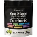 Máximas Musgo de Mar Prime e Gummies de óleo de semente preta, Ashwagandha, Açafrão, Manuka Honey, ACV, Dandelion, Pimenta preta, Burdock, Bexiga, Vegan, 90 Gummies 45 Dia Fornecimento