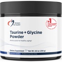 Desenhos para a saúde Taurina + Pó de Glicina - Aminoácidos para Envelhecimento Saudável - Suporta Cellular, Metabólico & Saúde do Coração - Pó de Aminoácido Não-GMO Não-Flavorado (250 g)