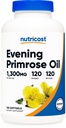 Óleo de Primrose da noite de nutricost 1.300mg, 120 Softgels - prensado a frio, não-GMO, sem glúten, 120 Servings