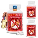 SPORTLEGS Fast Fitness Boost Pré-treino para homens e mulheres, Suplemento de Ácido Láctico, Combustível de Endurance Desportivo, Suplementos de Endurance para Corredores - NSF certificado para o esporte, garrafa de 120 cápsulas, pacote de 3