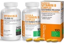Bronson Super B Vitamina B Complexo Mantido Libertação lenta + Vitamina A 10.000 UI Fórmula Premium Não-GMO