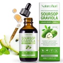 Soursop Graviola Liquid Drops - Soursop Bitters Liquid - Soursop Leaves Extract - Natural Antioxidant - Suporte celular e regeneração - Imune Boost - Relaxar - Fígado e Sono (1)
