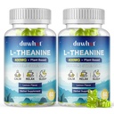 L-Theanina Gummies 400mg, Chewable Theanina Suplemento para Adultos e Crianças 4+, Alivio de estresse natural, zzZ & Focus Supplement, Vegan, Baixo açúcar, Non-Drowsy, Lemon Flavor, 120 Chewables