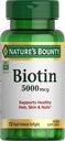 Biotina da recompensa da natureza 5.000 mcg Caps, 72 ct