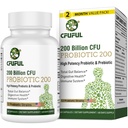 Probióticos para Mulheres e Homens, 200 bilhões UFC 12 Strains com 3 Prebióticos Orgânicos e Probióticos para Gut Saúde Digestiva, Imune, Bloating & Gas, Energia, Saúde Global, prateleira estável - 2 Mês de Abastecimento