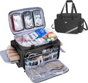 Saco de primeiros socorros Trunab vazio, saco médico profissional de emergência saco de trauma com divisores internos e fundo antiderrapante, ideal para EMT, EMS, paramédicos