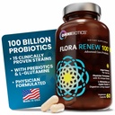 100 Bilion Probióticos - 15-Strain Probiótico para Mulheres e Homens, DRCaps Atrasado Libertação, Prebióticos, L-Glutamina, Apple Pectin, Suporte de revestimento de tripa, prateleira estável, Não-GMO, 60 Cápsulas Vegan para Adultos