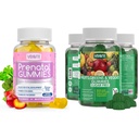 Pacote de chicletes pré-natais sem açúcar + Frutas sem açúcar e chicletes vegetarianos