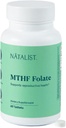 NATALIST MTHF Folato 1000 mcg (L-5-MTHF) apoia fertilidade saudável e gravidez para as mulheres - Suplemento diário de folato para a saúde reprodutiva e desenvolvimento fetal - Vegan, Gluten-Free - 60 Comprimidos