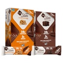 NuGo Slim 24ct Variety - manteiga de amendoim crocante 12 barras e Brownie Crunch 12 barras, 16g de proteína, Keto Friendly, Gluten Free, 24 contagem